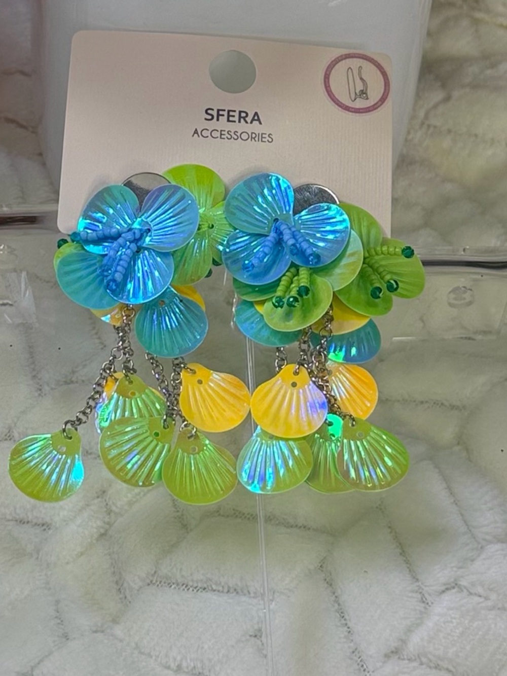 Vibrant Floral Multicolor Earrings - Picture 5 of 7